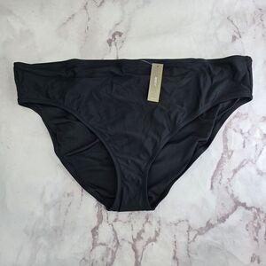 J Crew Swim Bottom 3X Black Mid Rise Bikini Full Coverage Bathing Suit BF161